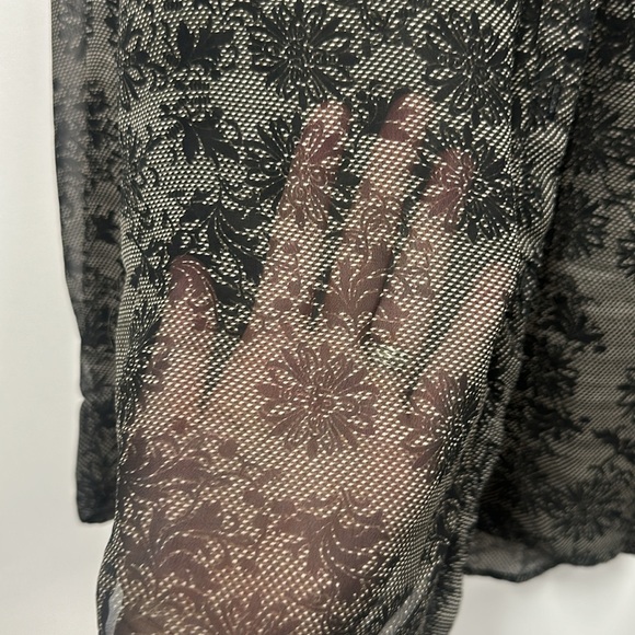 WGB Blouse by Walter Baker Sheer Button Down Shirt Top Black s - Picture 5 of 6